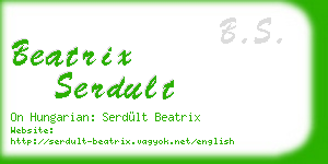 beatrix serdult business card