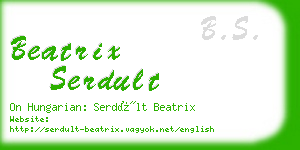 beatrix serdult business card